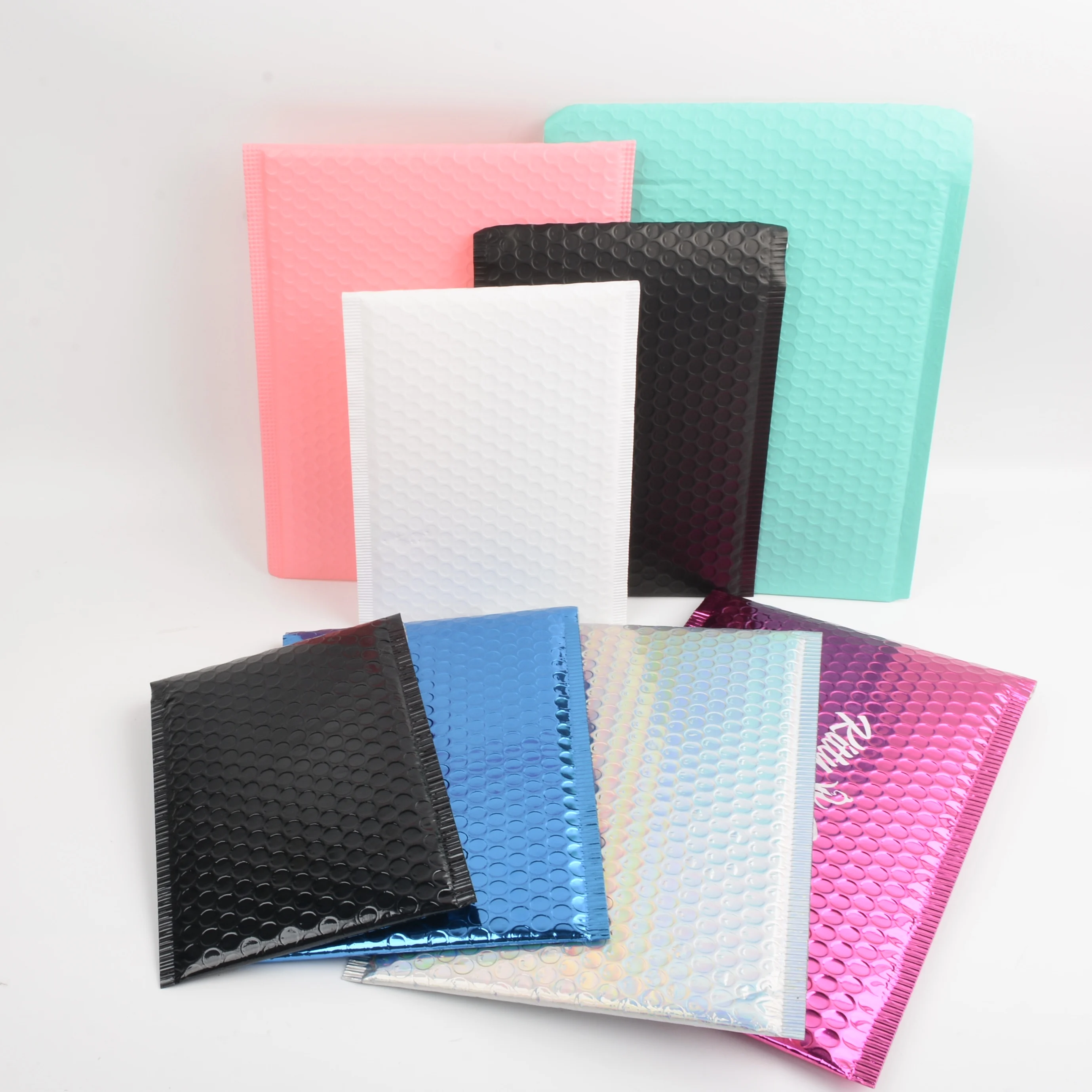Custom Poly Bubble Mailers Air Padded Envelopes Gift Shipping Packaging Courier Delivery Bags