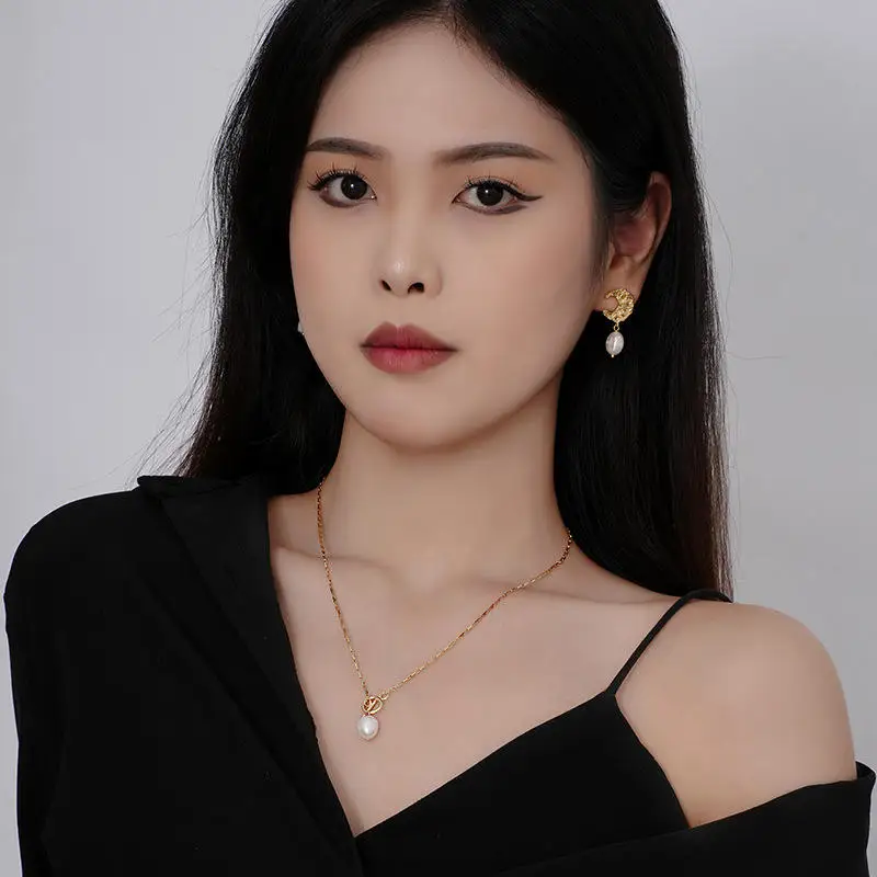 Nabest 925 Silver OT Clasp Choker Jewelry Fresh Water Pearl Charm Clavicle Chain Necklace