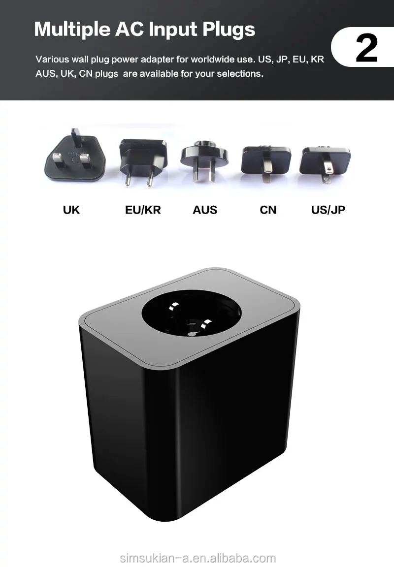 SIMSUKIAN U L CE FCC SAA KC PSE и т. д. usb адаптер питания 5v 1A 2A 2.4A 2.5A UK US EU JP