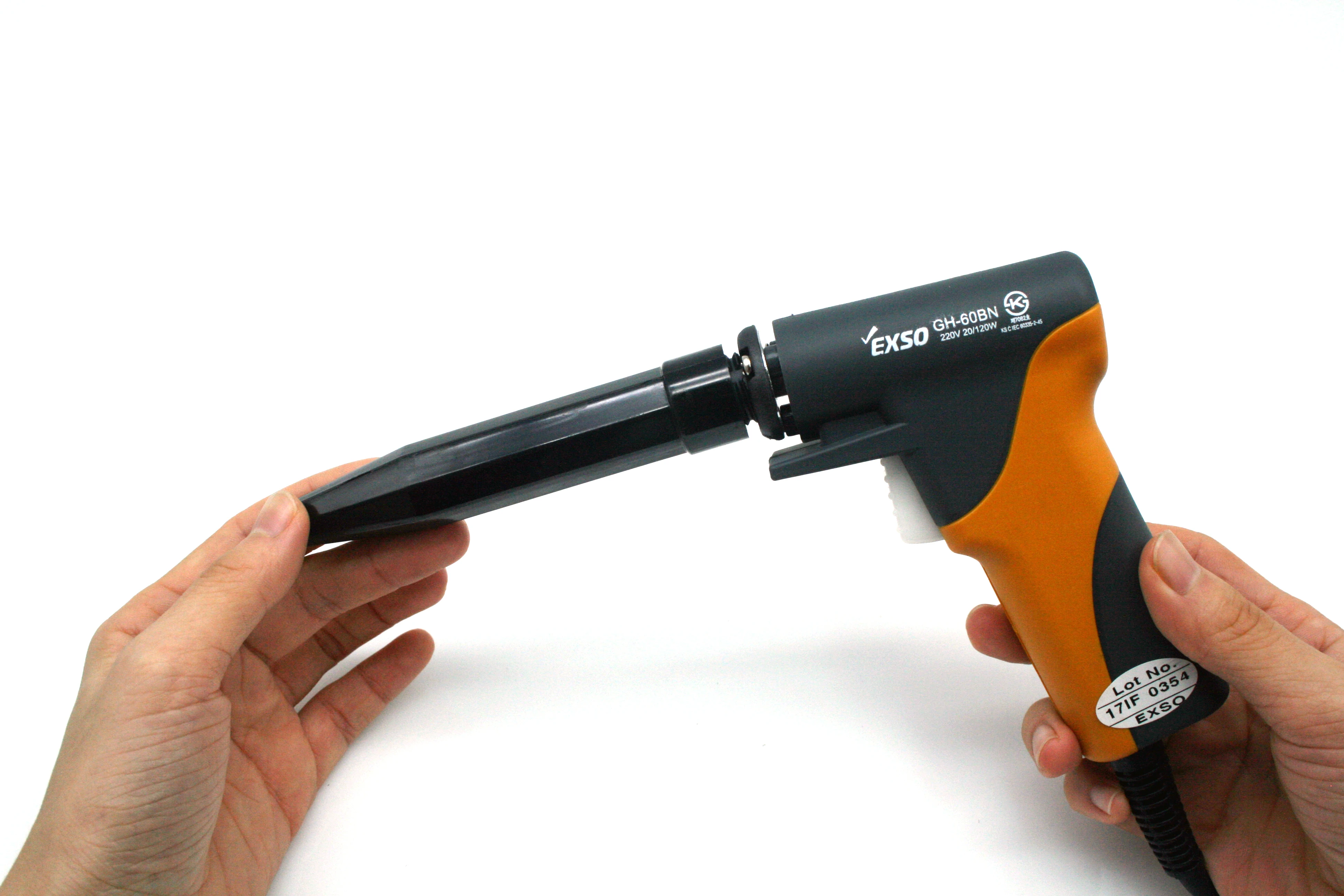 
EXSO Turbo Ceramic Free Voltage 220V Quick Solder Gun Soldering Iron. GH-60BN. Made In Korea 
