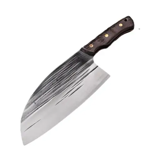 XITUO Sharp high carbon stainless steel slice knife Hand forged full Tang round head kitchen chef knife ergonomic wood handle