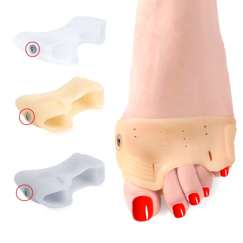Silicone Gel SEBS Elastic Big Toe Straightener Magnetic Therapy Toe Separator Hallux Valgus Bunion Correction Device HA00784a