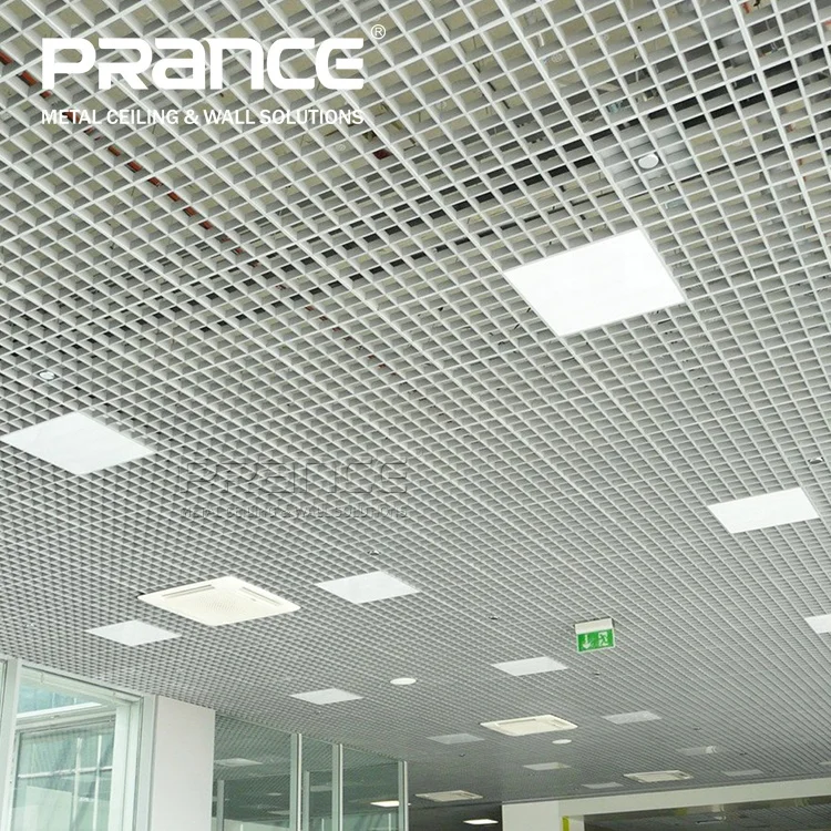 Aluminum grid ceiling designs for shopping mall