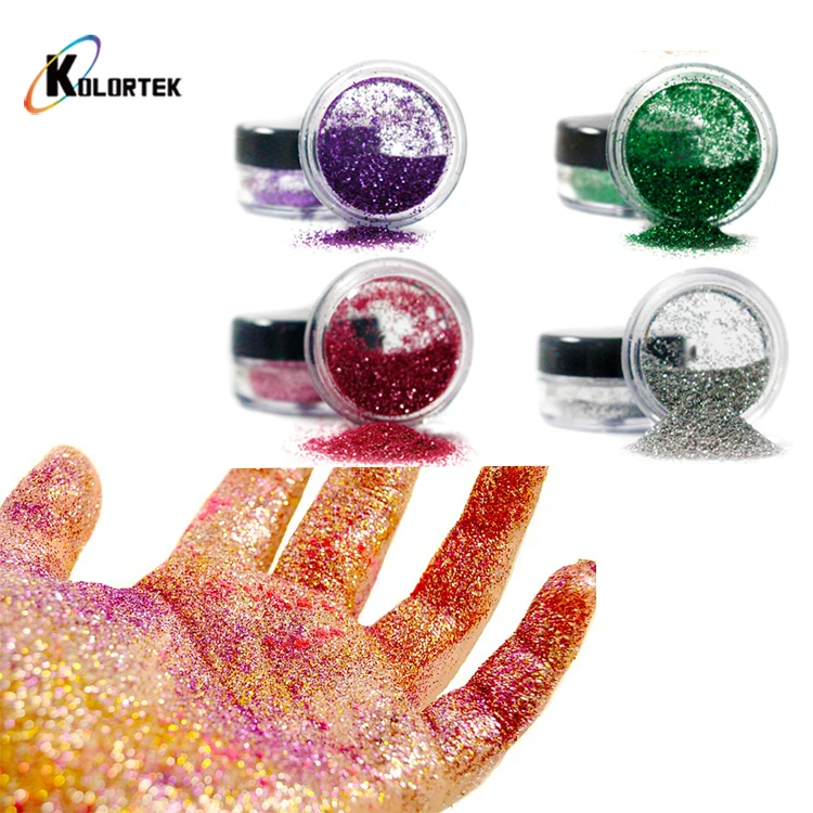 Kolortek Cosmetic Glitter Wholesale Holograpphic loose Glitter dust Eye Pigments Loose Powder Makeup multichrome flakes