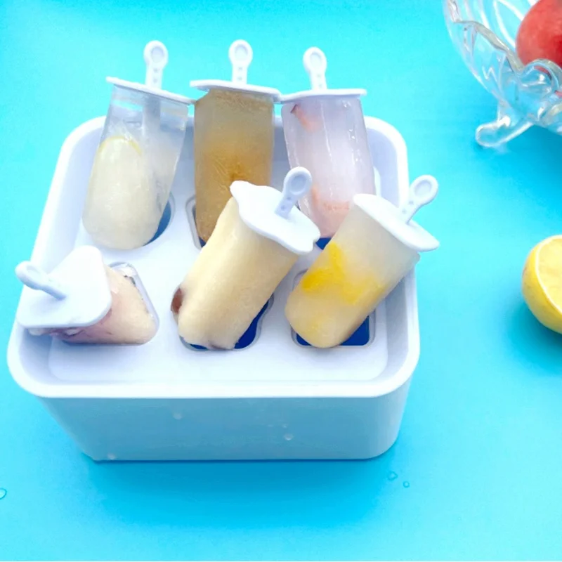 PM-2380 DIY Yogurt Ice Candy Ice Cream Summer Party Favors Handmade 6 Plastic Ice Pop Making Mold