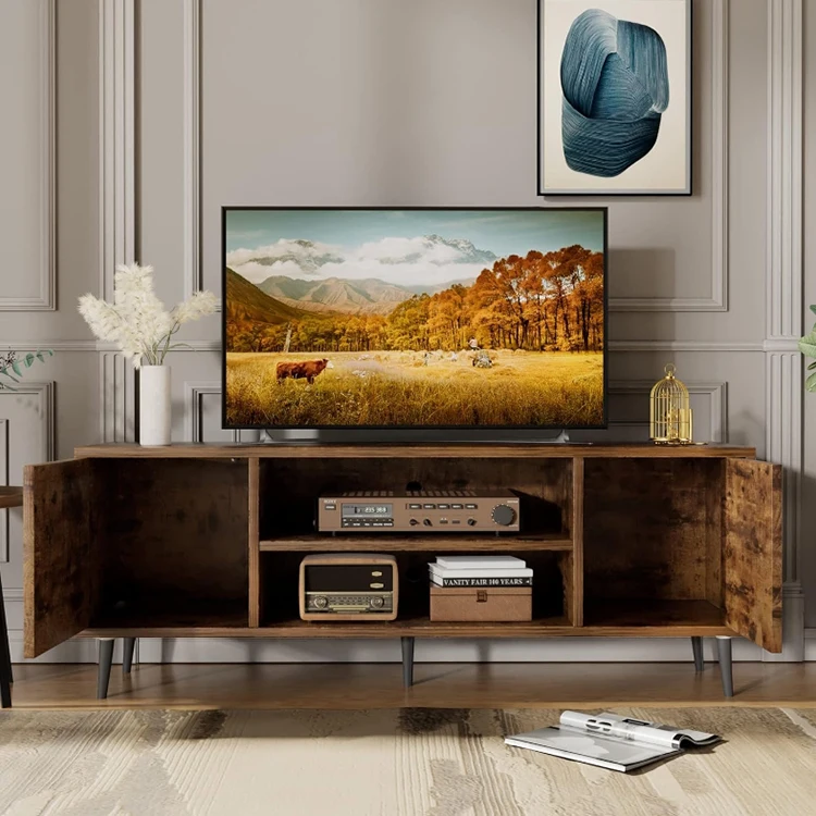 Luxury tv cabinet stand modern mdf plywood tv rack cabinet living room