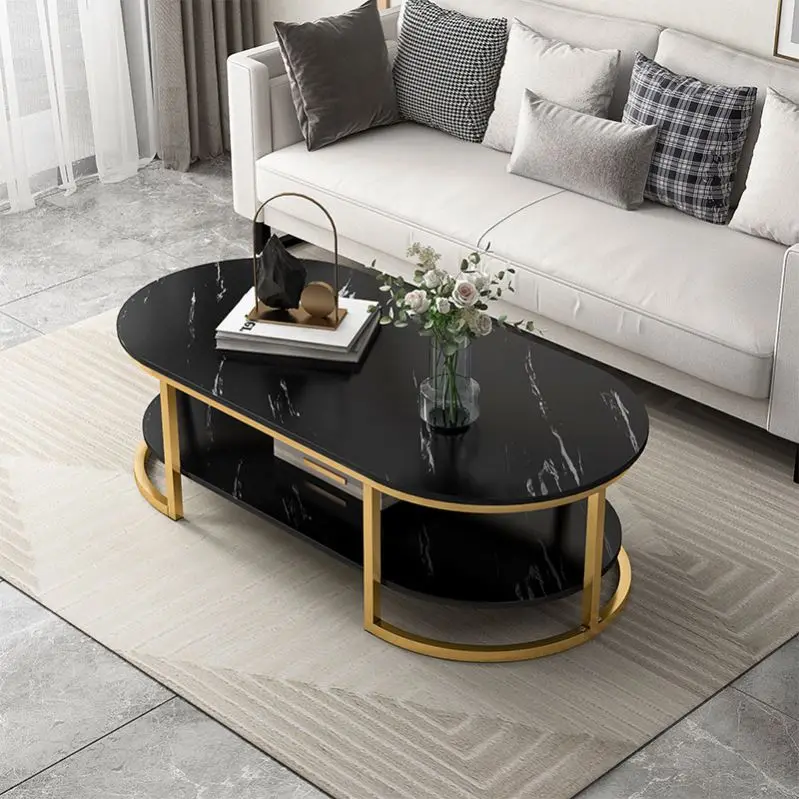 Buy China Furniture Wood Coffee Table with Golden Stainless Steel Leg Rose Coffee Table Side Table