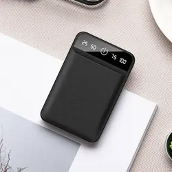 Portable LED Screen Mirror Face USB Fast Charge Power Bank Wallet Mini Pocket 10000mAh Battery Power Bank For Cell Phones