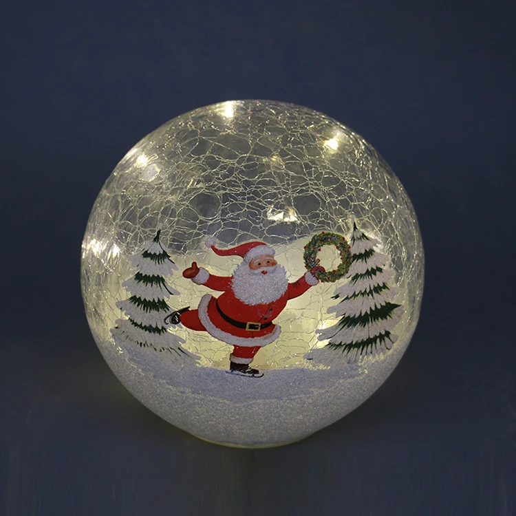New personalized Led light christmas ornament glass balls