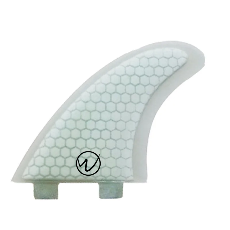 2023 popular design Fiberglass Honeycomb design Surfboard Fins FC Surf Fins OEM Half-Carbon Tri Fin Set Twin Tab