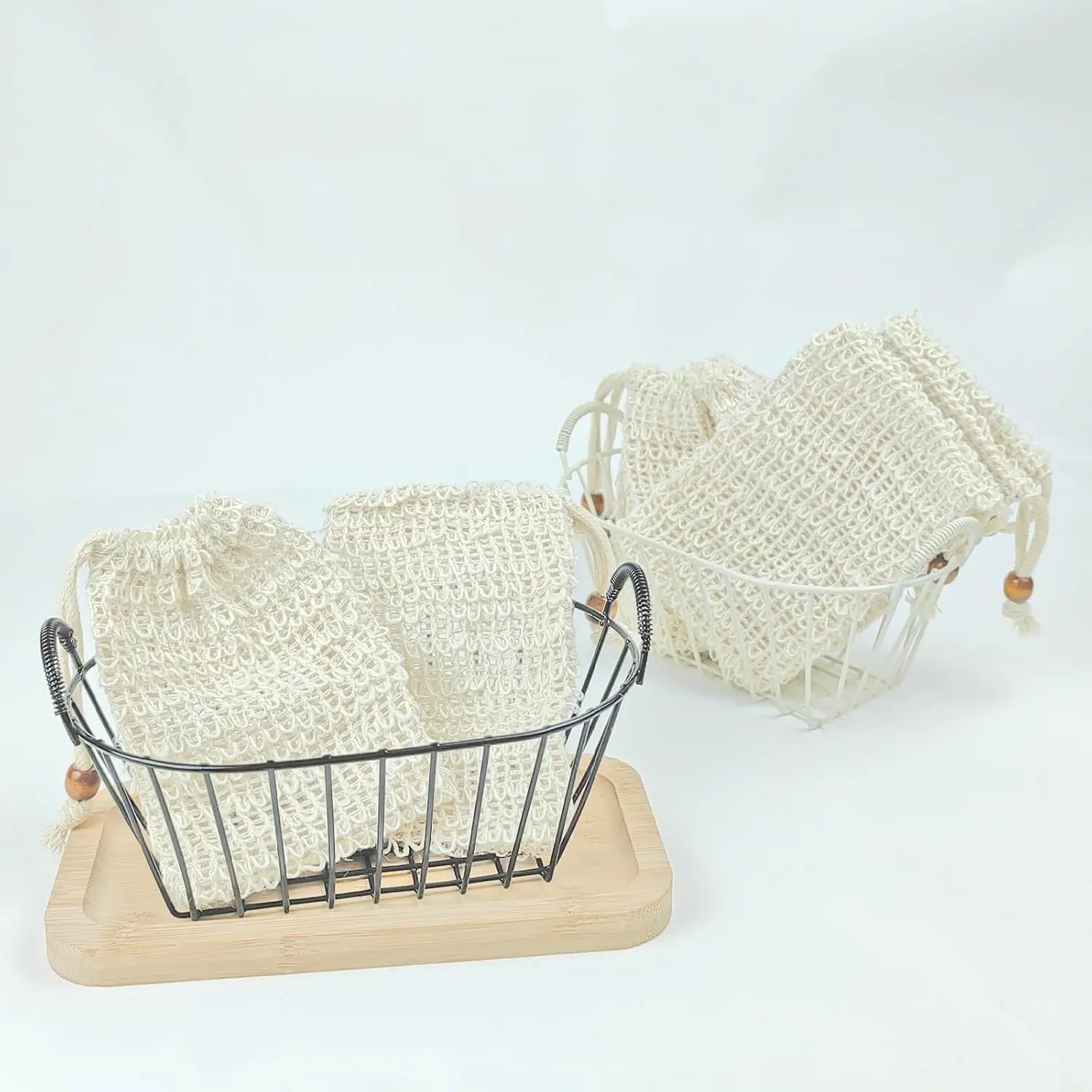 Hot Selling Natural Cotton Soap Mesh bag Drawstring Soap Saver net bag