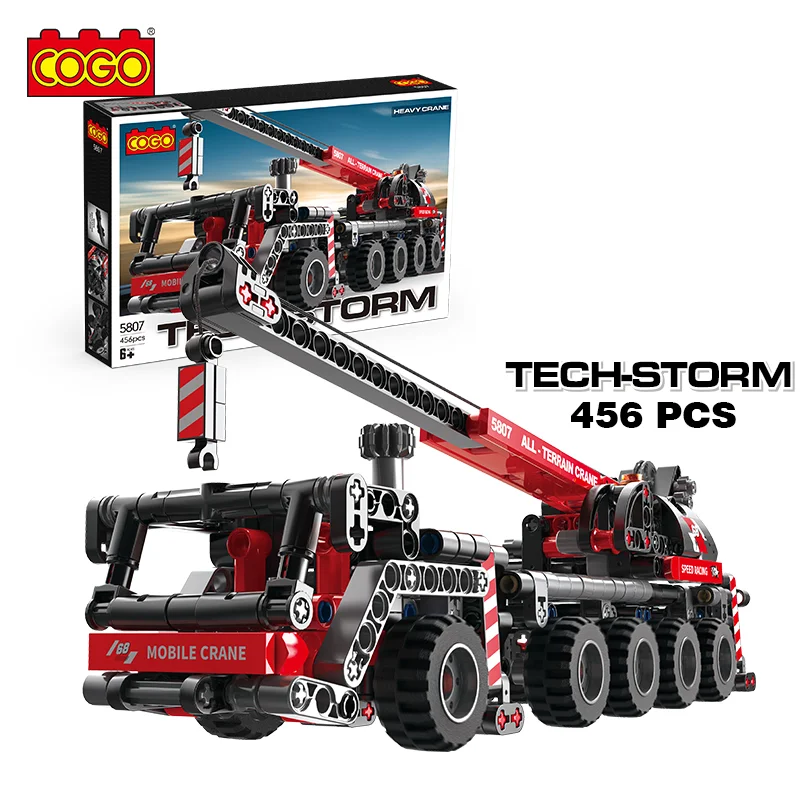 COGO New Style Multi-Function Mobile Crane DIY Manufacture Educational Building Blocks Toys