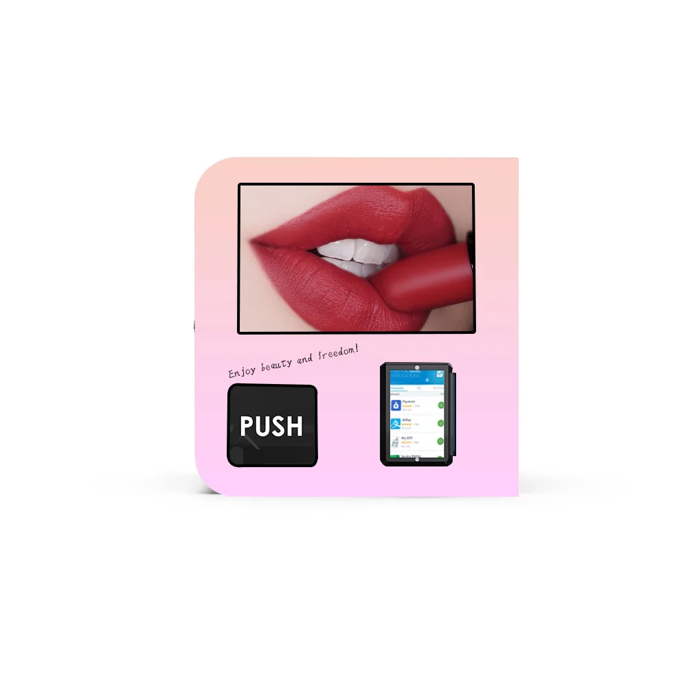 Durable Wall Mounted Product Automatic Make Up Lipstick Vending Machine Game Machines