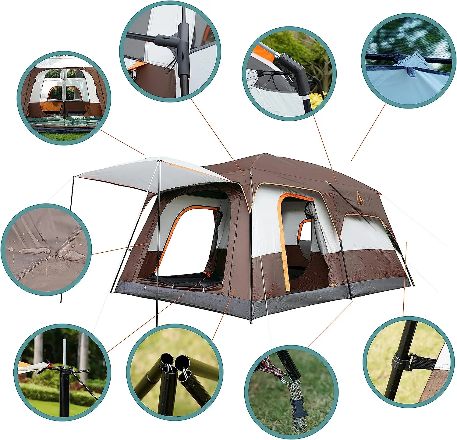 China custom wholesale large luxury family camping tent 4 people container tent prefabricated house tent
