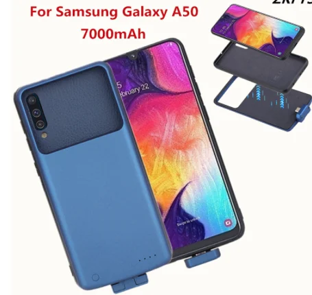 Чехол-аккумулятор для Samsung Galaxy A50 портативный тонкий чехол портативного зарядного устройства 7000