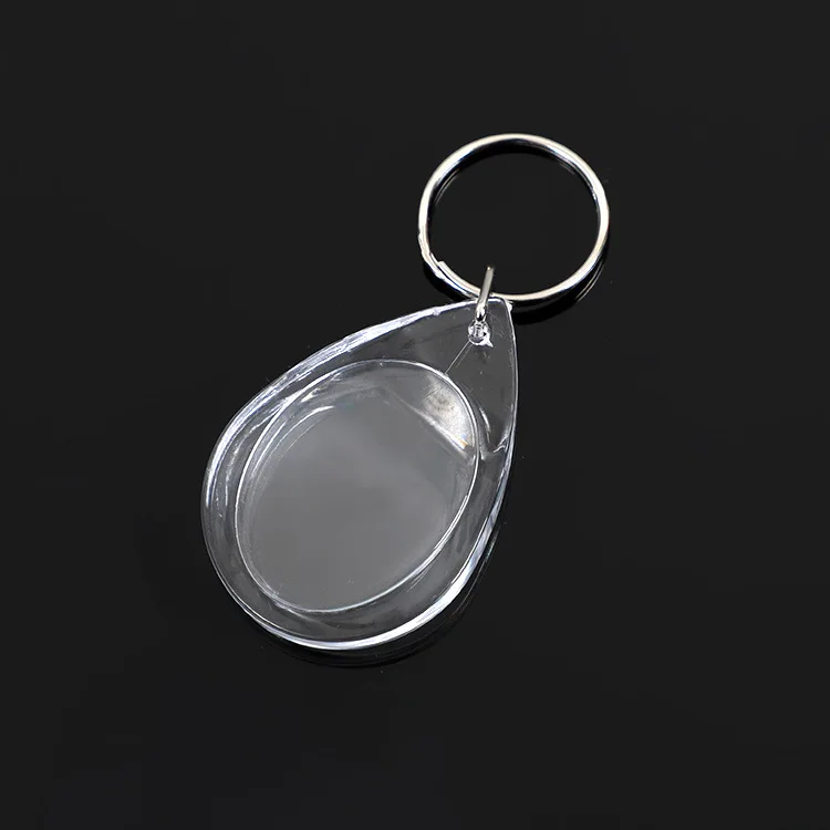 DIY custom shape clear double sided circle acrylic blanks keychain for Christmas diy key chain