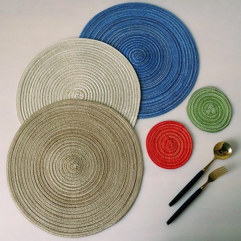 Wholesale Round PP material  woven Placemat table mat