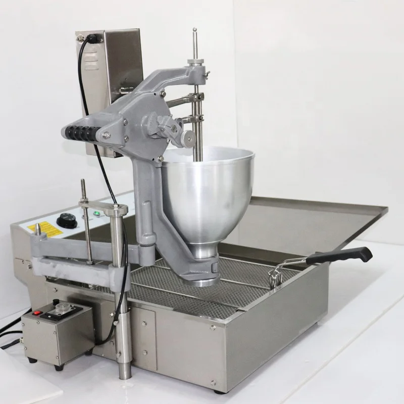 Commercial mini automatic yeast donut fryer machine with feeder fry