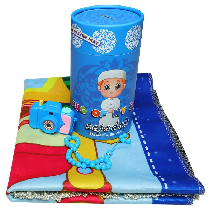 Whole sale fluffy Muslim Prayer Rug gift For kids   Fold able Prayer Mat Muslim Prayer Folding Mat with great price