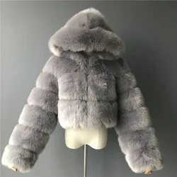 2021 Winter Clothes Fashion Windbreaker Hoodie Jacket Coat Plus Size Women Fur Coat