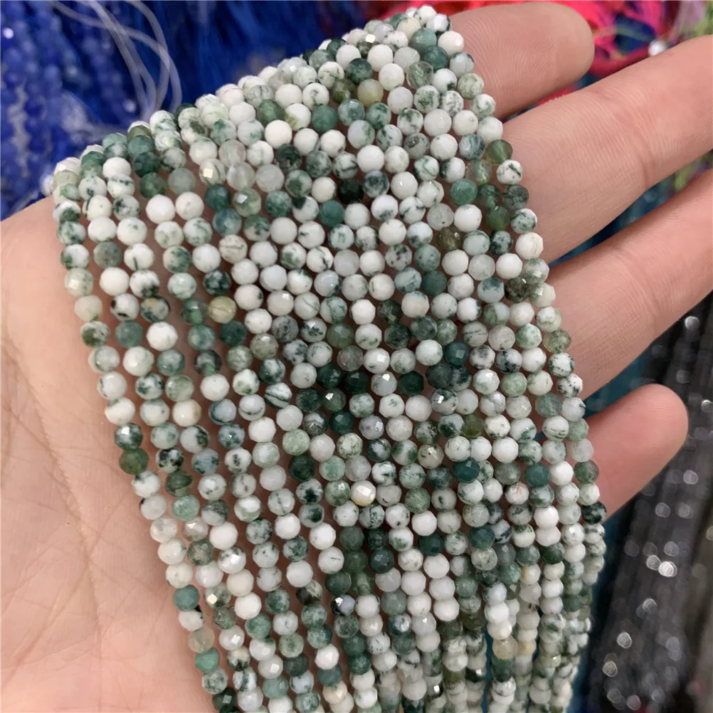 Factory Direct Supply 3mm faced crystal beads natural loose gemstones amethyst lapis lazuli beads for jewelry making