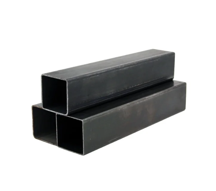 Hot Rolled ASTM A53A  BS1387-1985 Hollow Section Mild Carbon ERW Black Square Steel Pipes for Building Material