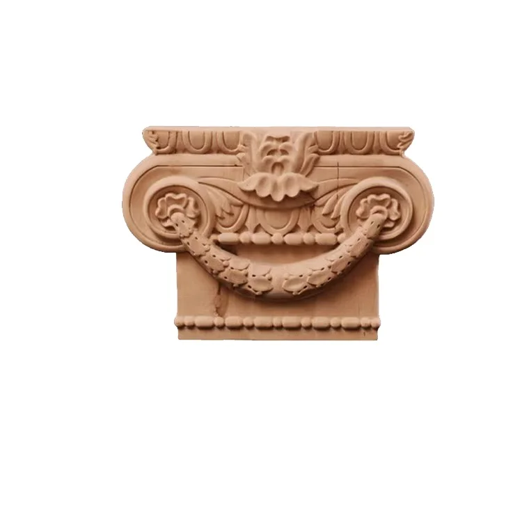 Unfinished Hand Carved Wood Onlay and Applique Wood Capitals American modern cabinet decoration bedroom light luxury corner