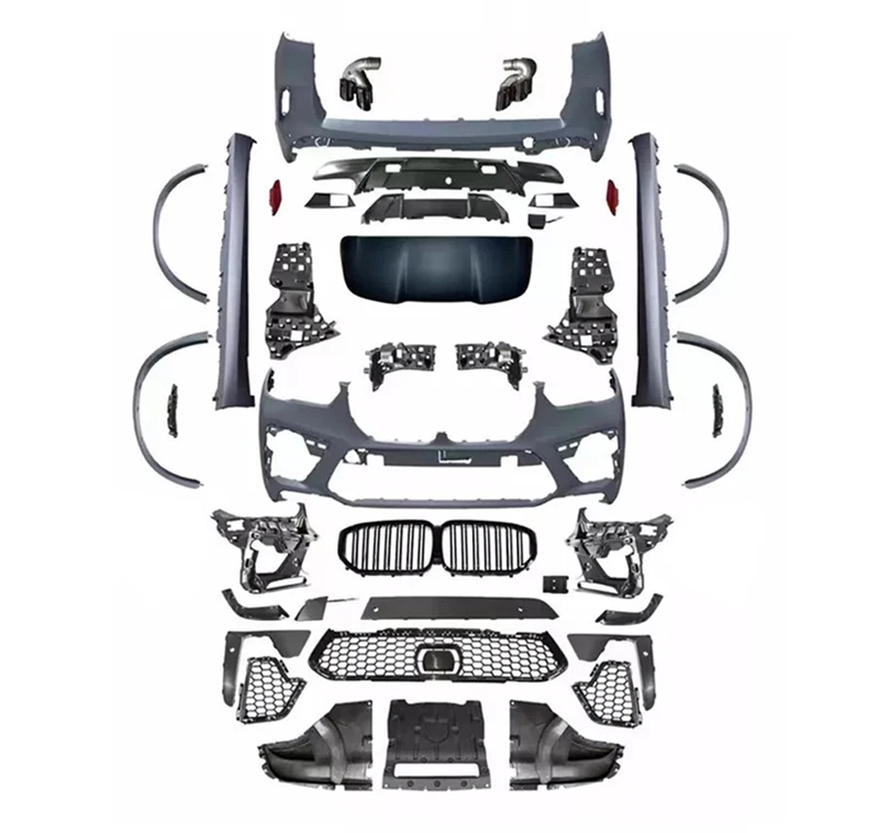 F95 X5M Боди Комплект для bmw X5 G05 обновление до автомобильный бампер боковые юбки спойлер на