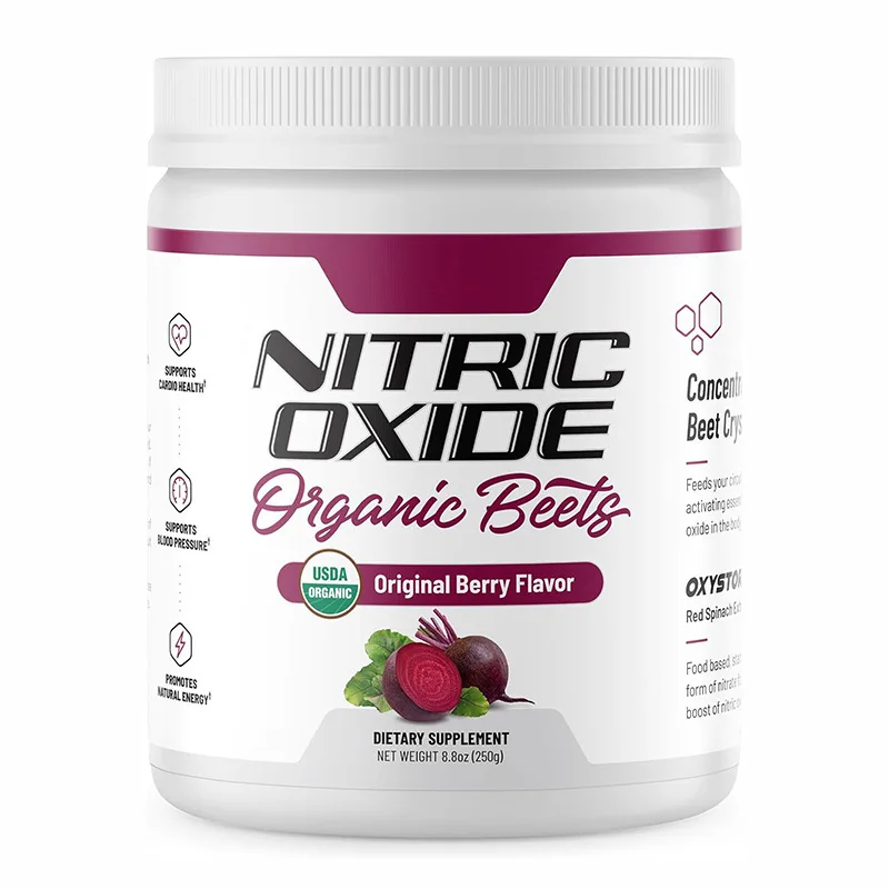 Nitric Oxide Organic Beetroot Powder Supplement Blood Circulation Superfood Custom Logo Original Berry Flavor Dietary Supplement