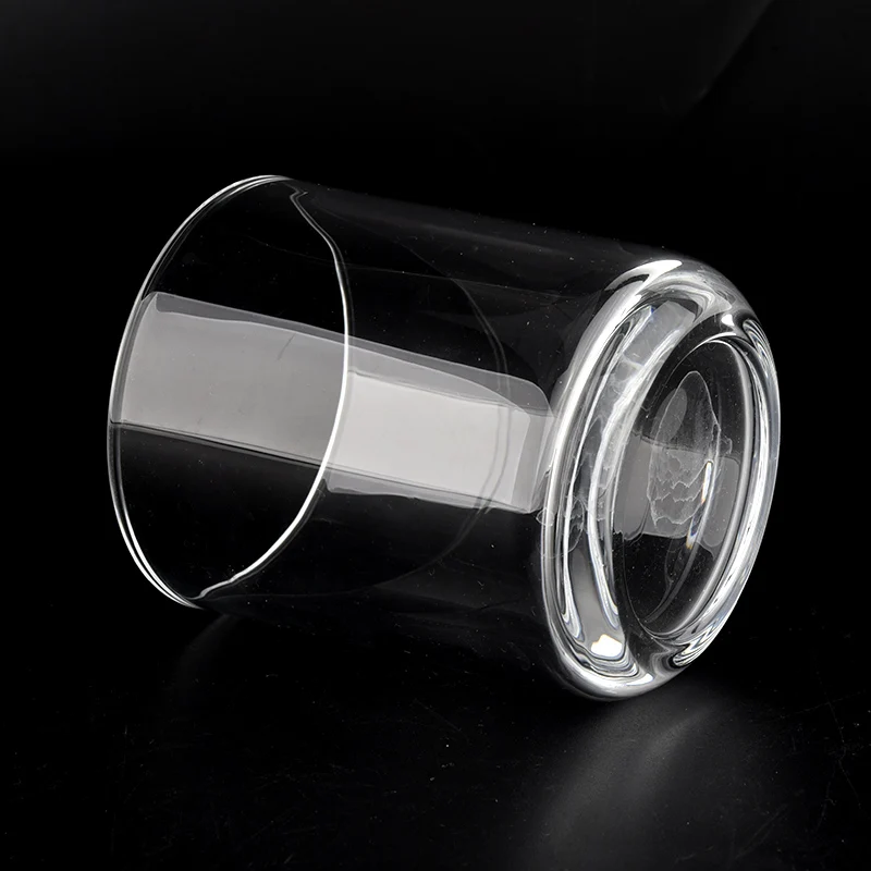 Wholesale Arc Bottom Glass Candle Holder for Home Decor Transparent Candlestick Custom Logo Glass Candle Jar 4 oz   8 oz 10 oz