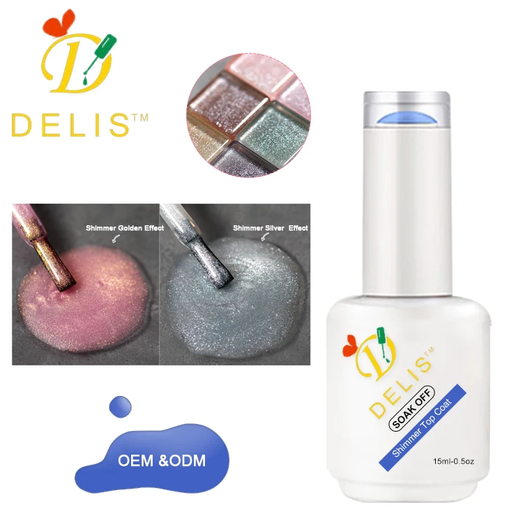 Silver Gel Nail Polish Laser Shimmer Gel UV Nail Polish Top And Base Coat Primer Varnish