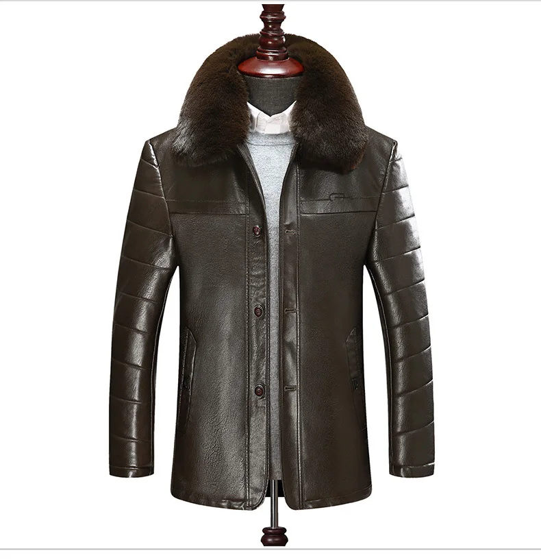 
L-7XL men wind breaker leather jackets motorcycle leather jaket man 