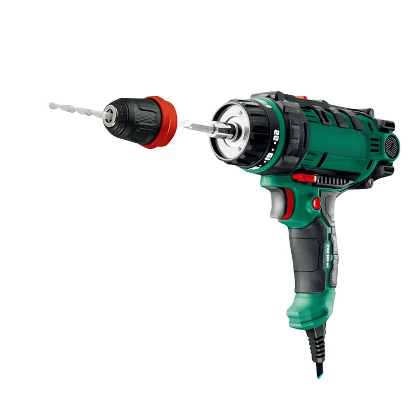 40N.m Torque Drill Tool,230V Corded Power Drill in Electric Drills with 10mm Quick-Release Chuck,Cord Screwdriver 26PC Accessory