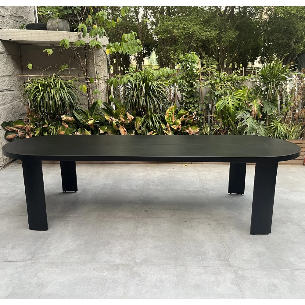 Decoout High End Outdoor Furniture Excellent Quality Dining Set Aluminum Dinning Table and Chair
