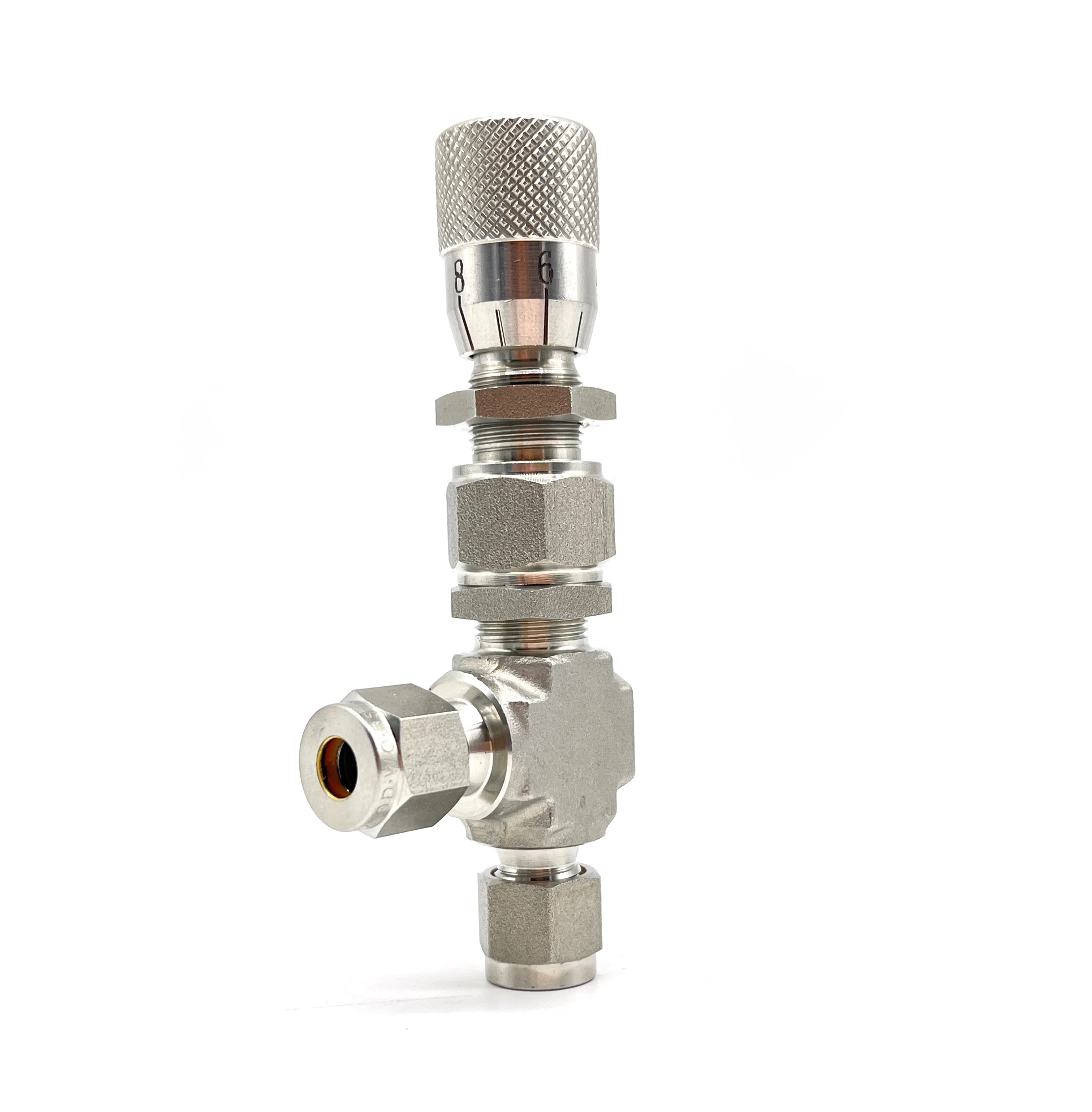 Hydraulic micro metering valve air flow swagelok type needle valve v meter pressure fuel water meter valve