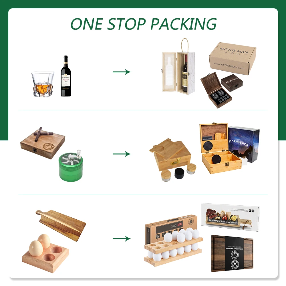 Hinged Lid Extra Large Foldable Rolling Tray Wooden Storage Box Bamboo Stash Box