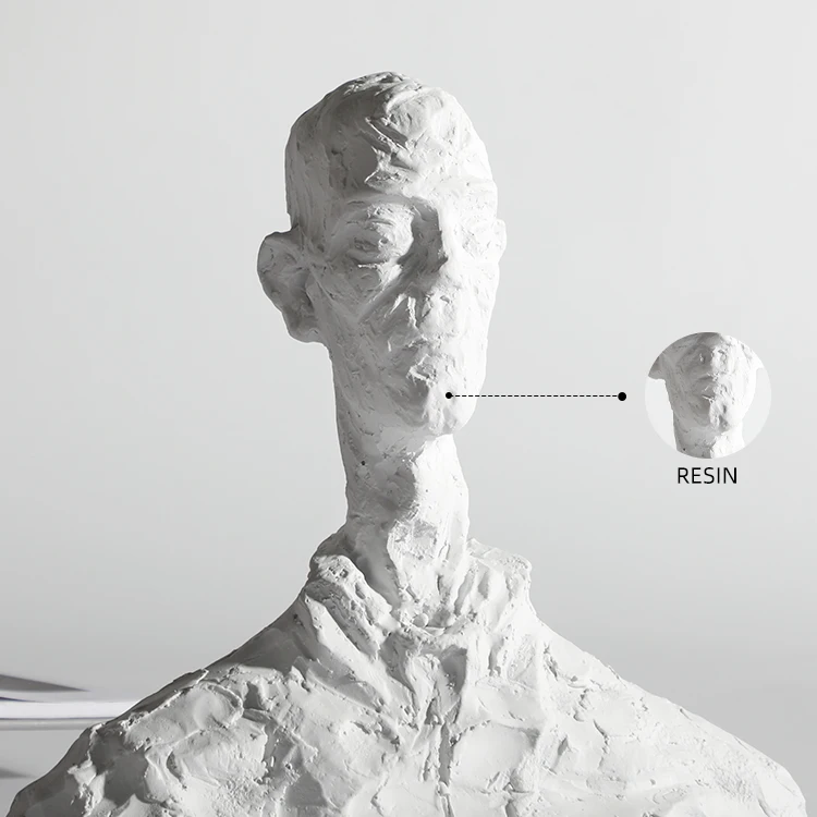 Resin male sculpture home decorative sculpture indoor object modern abstract design presents gifts
