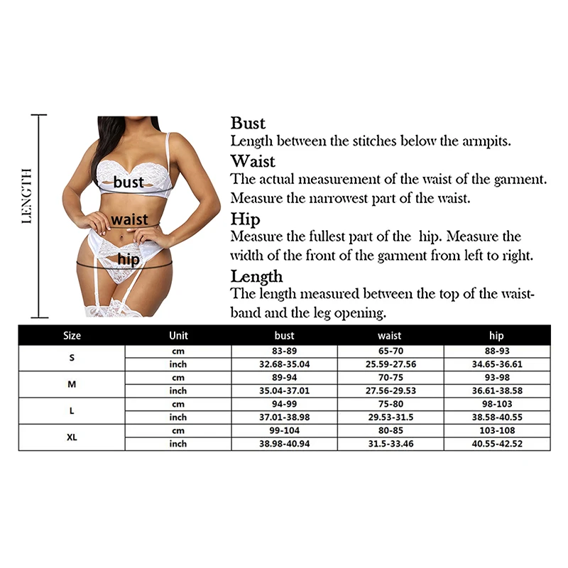 
Pure Color Three Piece Deep V Neck Big Size Lace Lingerie Set G String Thong Bra Underwear Sleepwear Sexy Lingerie 