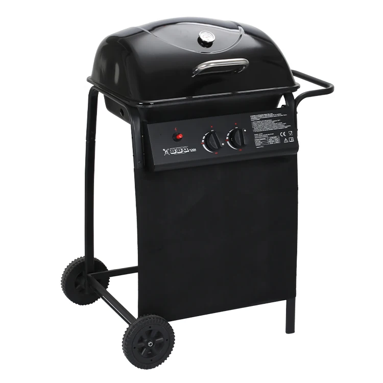 Trolley table portable barbecue gas grill 2 barbecue gas grill cars with cover
