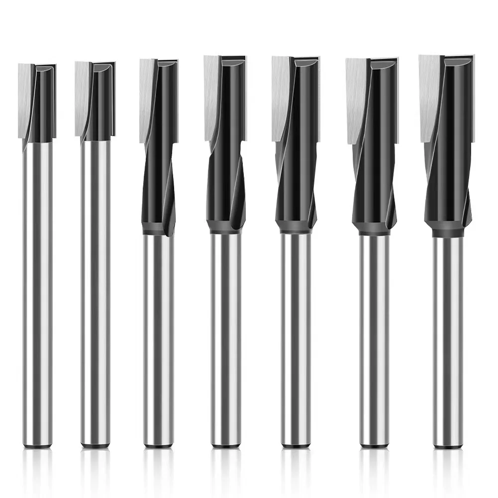 L-N317 1PC 12mm Shank Keyhole Bits T Slot Lock Hole router Bit Long Bottom Cleaning Bit 16 17 18mm size Hole Open Milling Cutter
