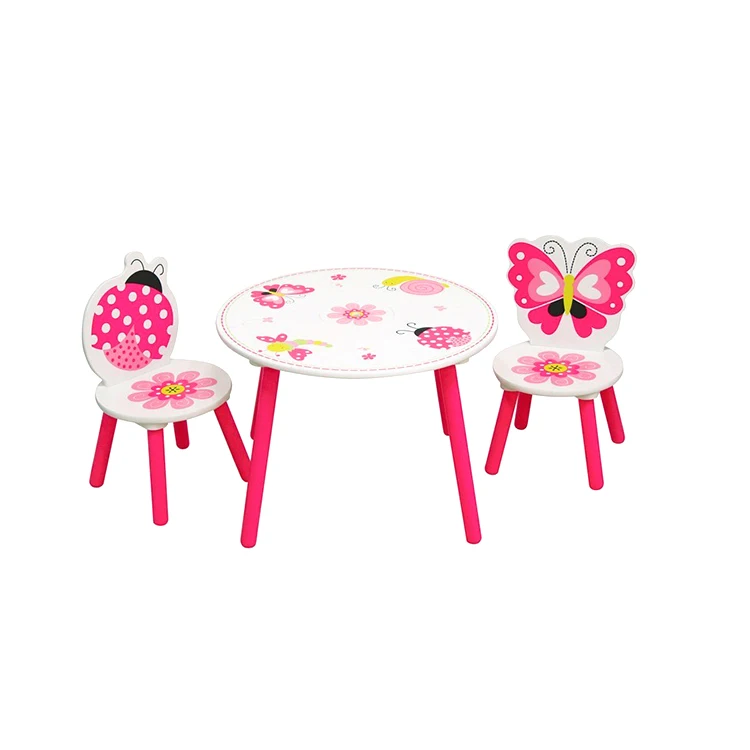 Wooden Children study table and chairs Children furniture Table
