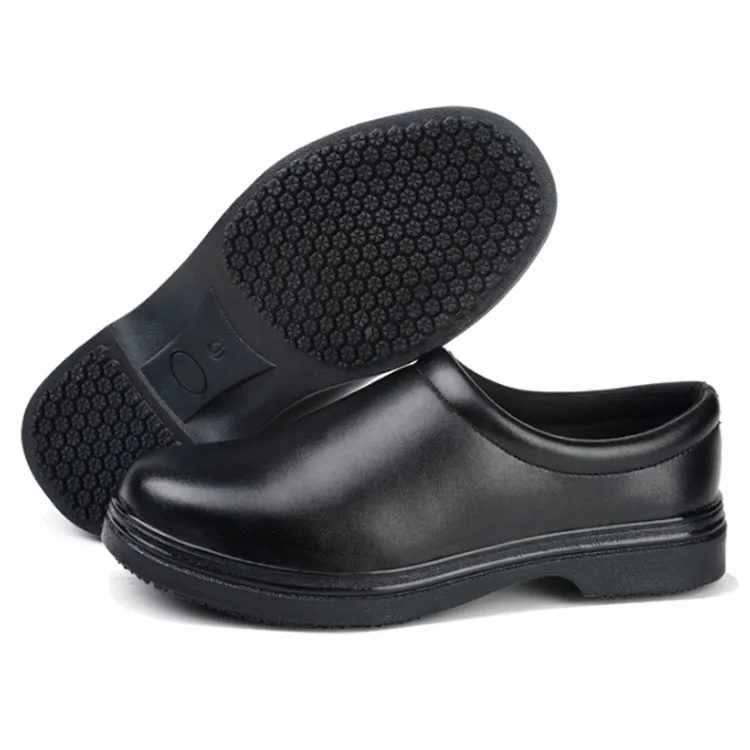 High Quality Anti Slip Cow Leather Safety Chef Work Shoe In Kitchen
