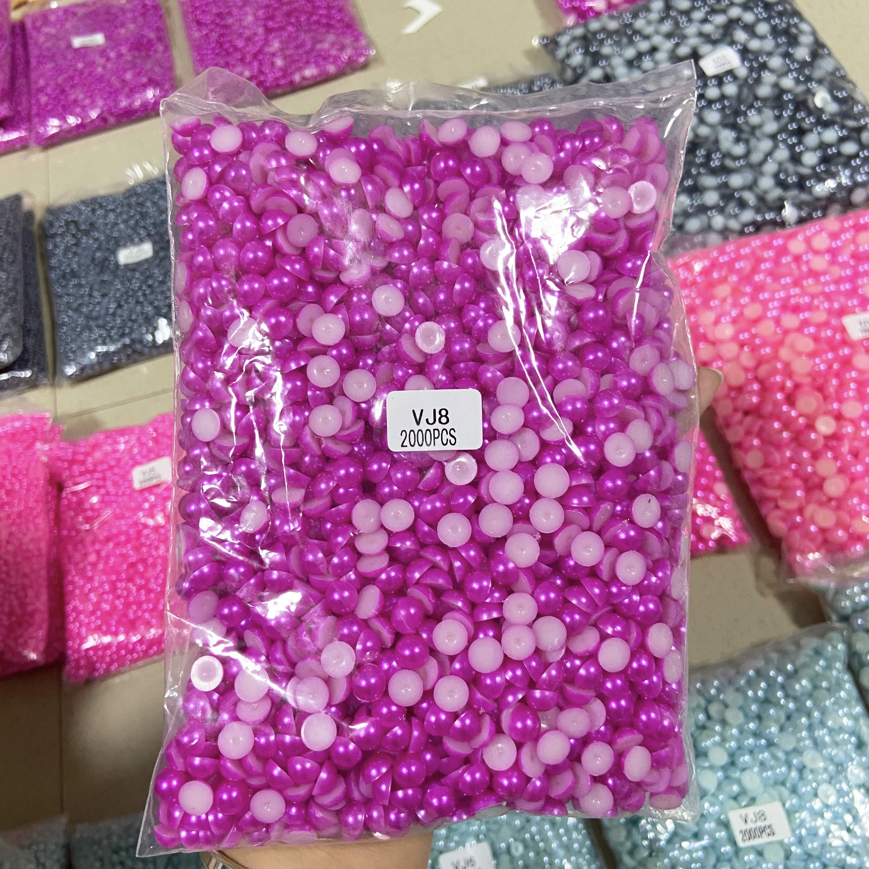 Whatstone 2 мм 3 4 5 6 7 пластиковые бусины из полукруглого жемчуга для украшения «сделай сам»