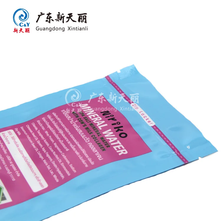 plastic bath salt packaging bag stand-up zipper plastic bag for natural ocean sea salt packaging