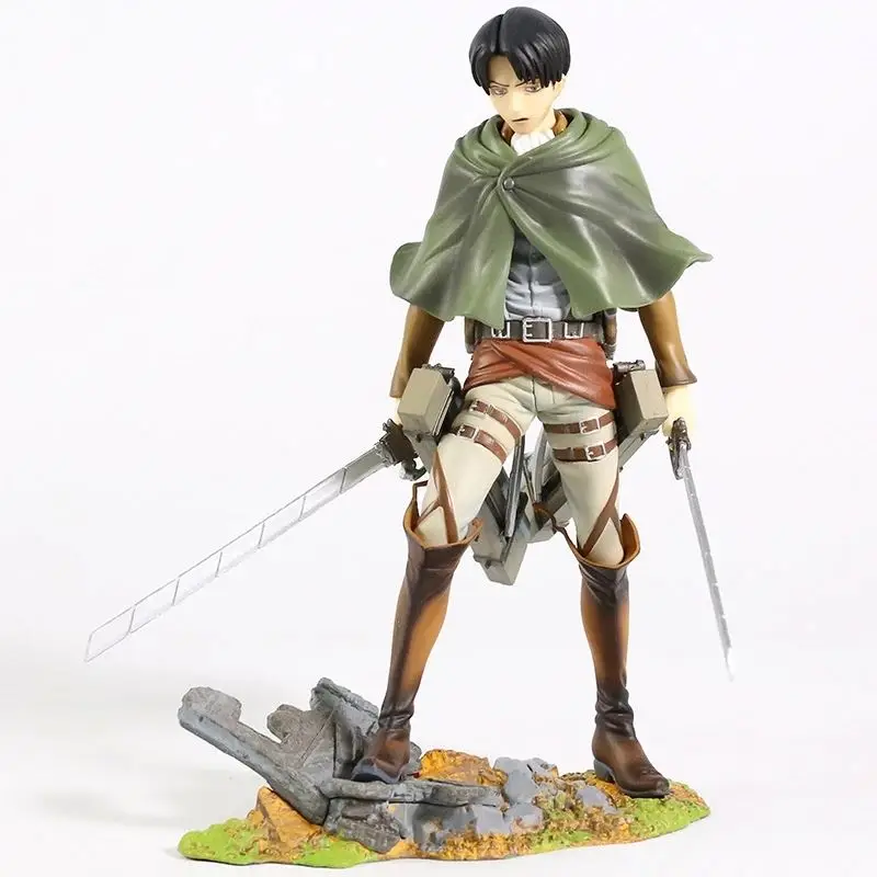 20CM Anime Attack on Titan 1/8 Levi Rivaille  Ackerman action figure PVC  Collectible Model Kids Toys Doll