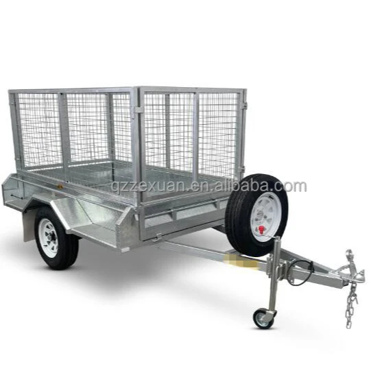 Factory price trailer australia for sale 2 wheels cage trailer for car