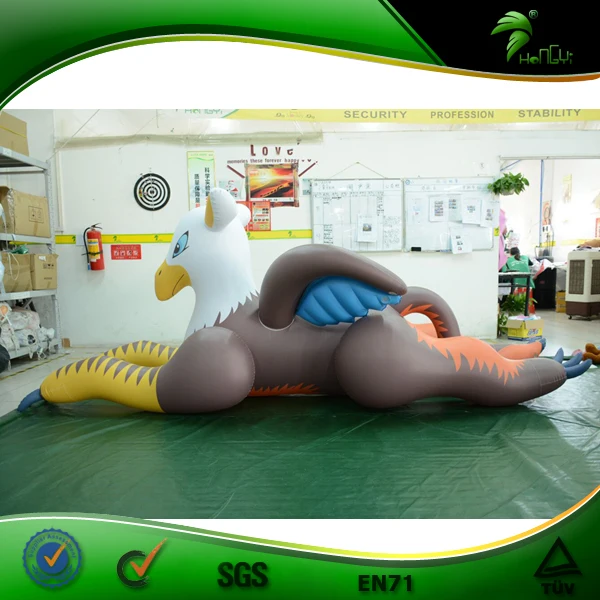 2.5m long Hongyi Inflatable Gryphon Custom Inflatable Brown Eagle With SPH