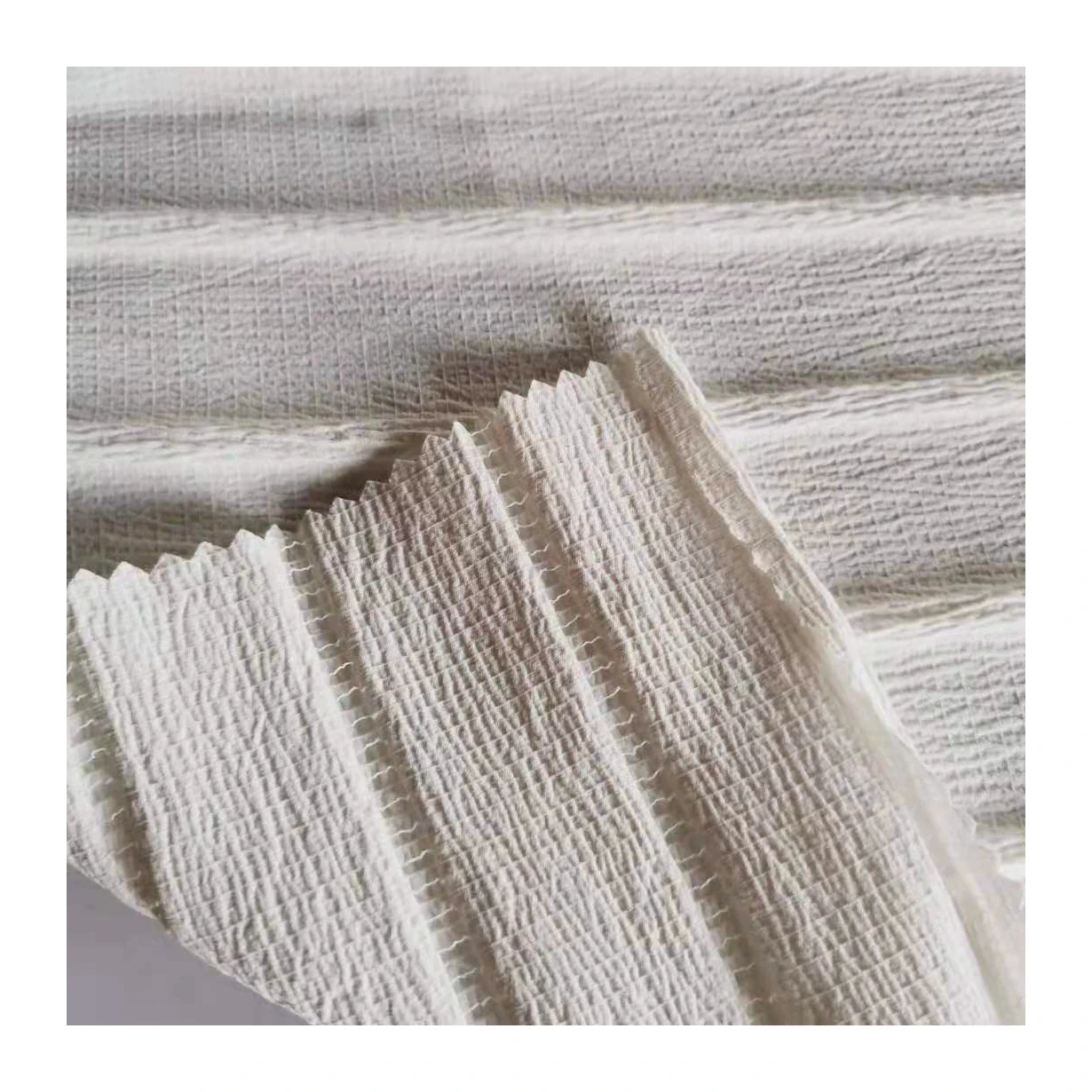 Jacquard Nano Crepe Stripe Chiffon Fabric Wrinkle Stretch Spandex Polyester Chiffon Fabric For Suit Dress Skirt Pants
