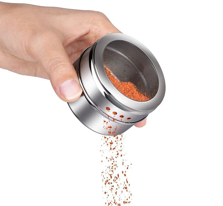Kitchen 12 Magnetic Spice Tins With Wall Mounted Magnetic Spice Jar With Labelling Stickers Stainless Steel Spice Jar Containers