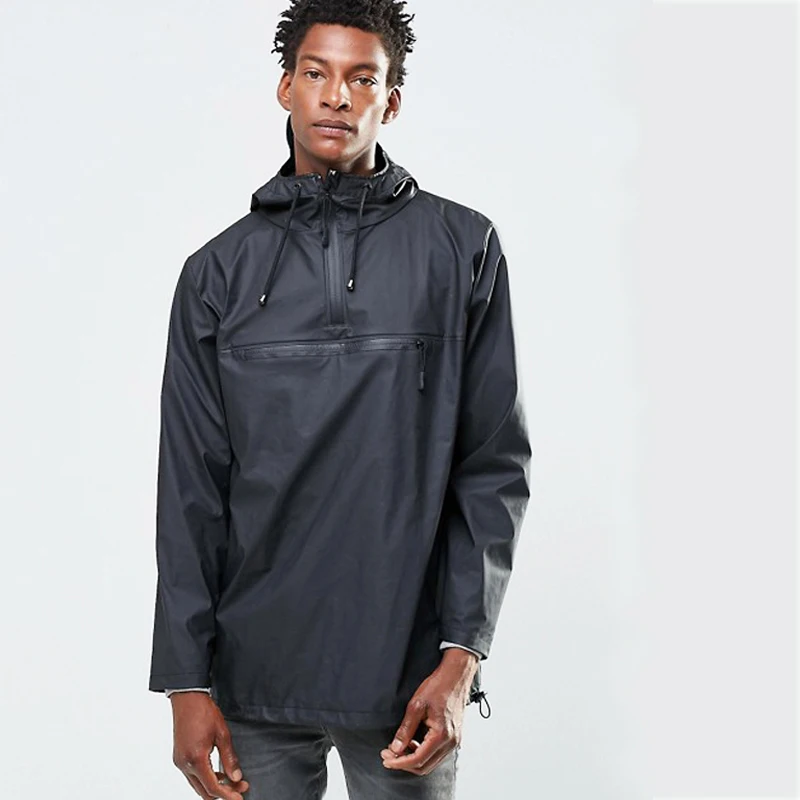 wholesale softshell custom design rain jacket anorak overhead mens waterproof jacket